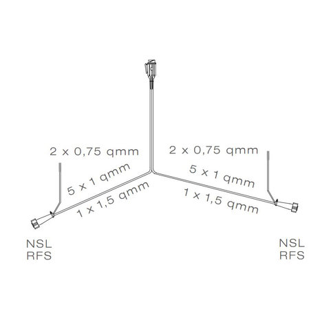 Aspöck Kabelbaum 13-Poliger Stecker 12m + 2x abzweig DC 20cm