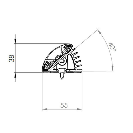 Dasteri LED Innenleuchte 11,7CM High Power 24V