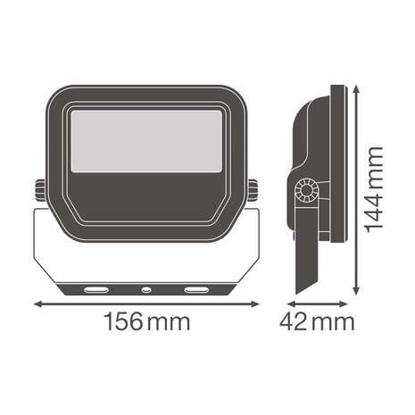 Ledvance 20W LED Fluter 230V Schwarz 6500K Kaltweiß