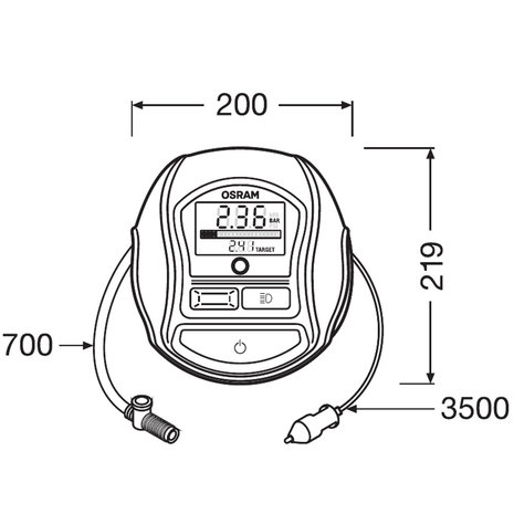 Osram TYREinflate 1000 Reifenfüller