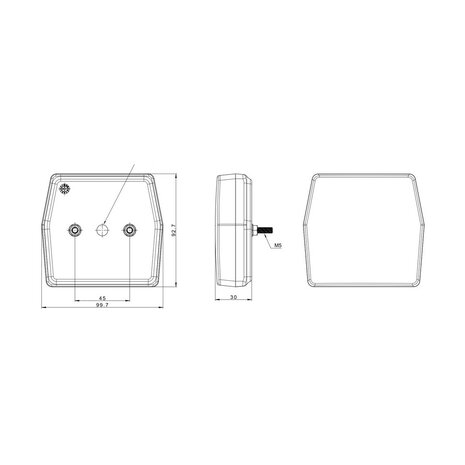 Fristom FT-222 LED Rückleuchte 3-Funktionen 12V Bajonet