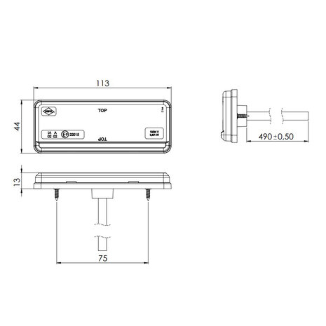 Horpol LED Positionsleuchte Weiß 12-24V NEON-look LD 2430