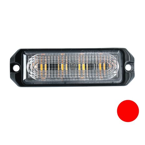 LED Blitzer 4-fach ultra Fläche Rot