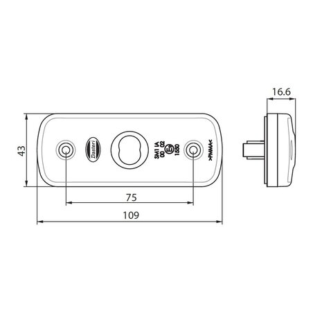 Dasteri LED Positionsleuchtesleuchte Orange 10-30V