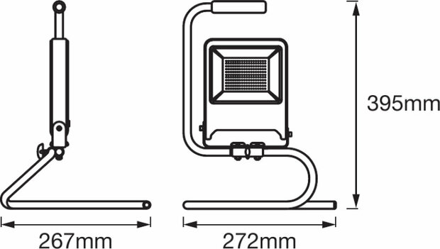 Osram 50W LED Arbeitsscheinwerfer 230V Mit Tragegriff