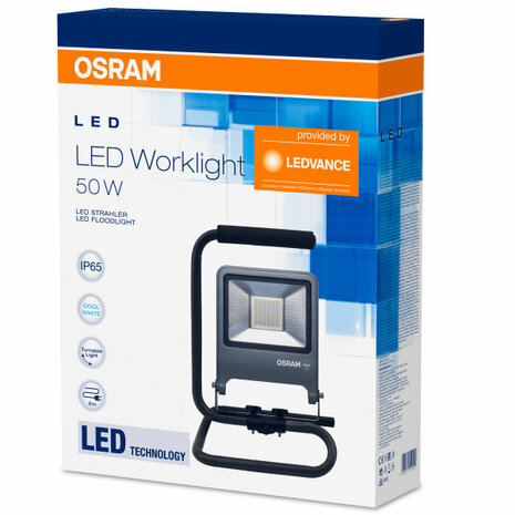 Osram 50W LED Arbeitsscheinwerfer 230V Mit Tragegriff