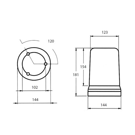 Dasteri Halogen Rundumleuchte Magnet 24V