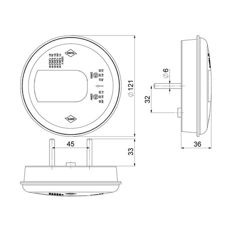 Horpol LED Nebel und Rückfahrscheinwerfer Links LUNA LZD 2450