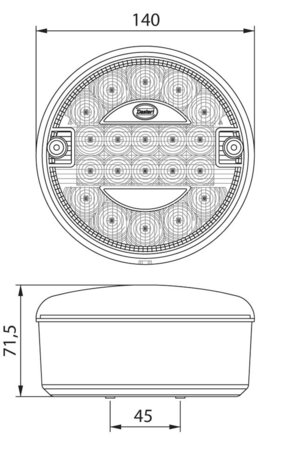 Dasteri LED Rückleuchte 2-funktionen