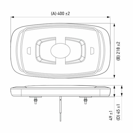 Hella LED Mini Warnbalk 12/24V Orange + Montagehalterung | 2RL 014 565-011