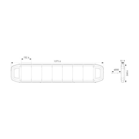 Hella LED Warnbalk 137cm + Bedienteil 4m Kabel | 2RL 014 567-021