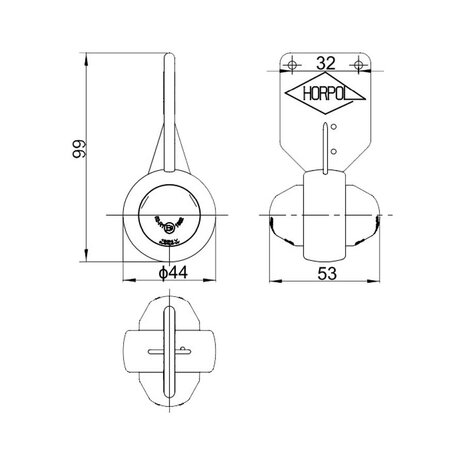 Horpol LED Postionsleuchte 2-Funktionen + 0,25m Kabel Rechts