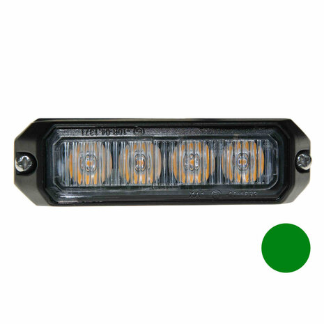 LED Blitzer 4-fach Kompakt Grün