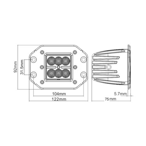 18W LED Arbeitsscheinwerfer Einbau