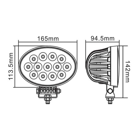 65W LED Breitstrahler 60º 5850LM Oval