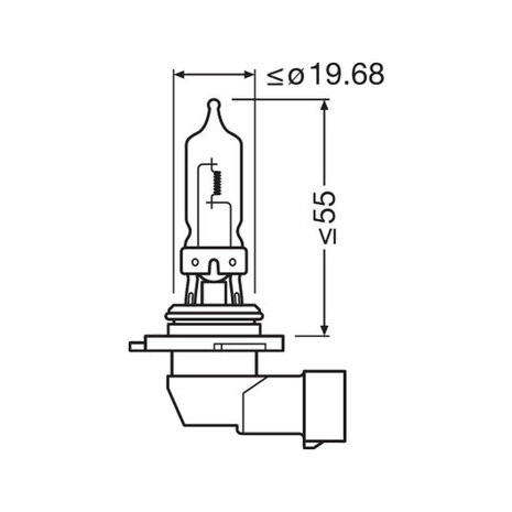 Osram HB3A Halogen Birne 12V P20d Original Line