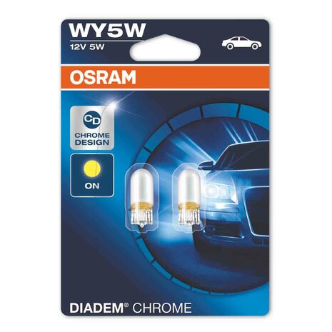 Osram WY5W Glühbirne 12V 5W W2.1x9.5d Diadem Chrome 2 Stück
