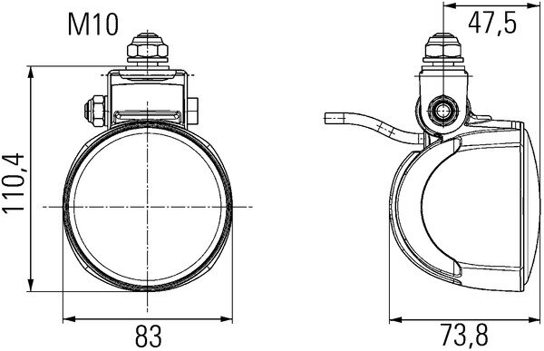 Hella Werklamp M70 led 9-33V Gen III hangend | 1G0 996 276-461
