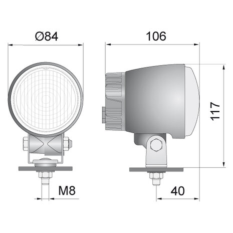 Wesem LED Nebelscheinwerfer + AMP Faston Stecker