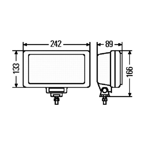 Hella Mistlamp Jumbo 220 Zwarte Rand zKap H3 | 1NE 006 300-051