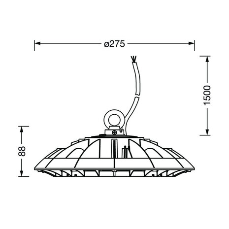 230V LED Hallenstrahler UFO 120W 19200LM 90°