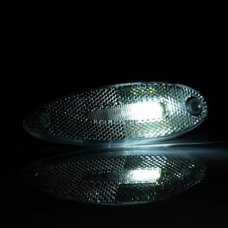 Fristom LED Positionsleuchte Weiss + Reflektor FT-076 B LED