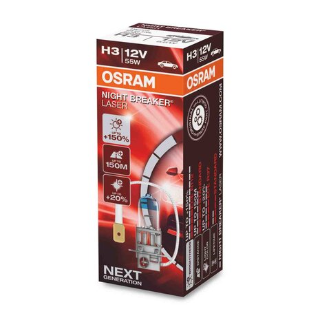 Osram H3 Halogen Birne 12V 55W PK22s Night Breaker Laser