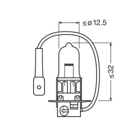 Osram H3 Halogen Birne 12V 55W PK22s Night Breaker Laser