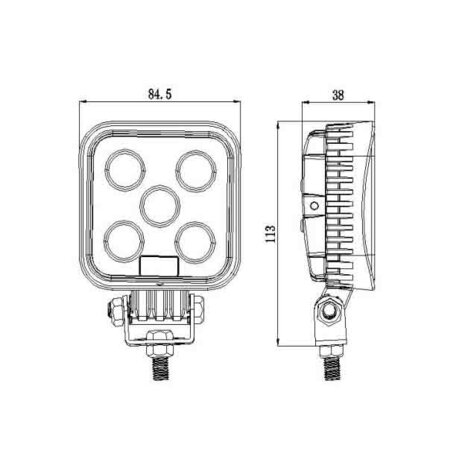 Mini LED Arbeitsscheinwerfer 15W Breitstrahler