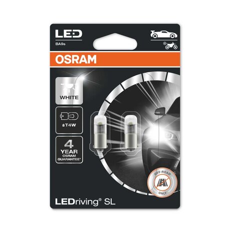 Osram T4W LED Retrofit Weiß 12V BA9s 2 Stück