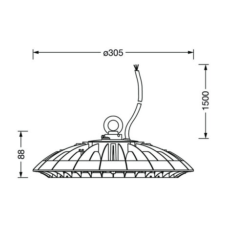 230V LED Hallenstrahler UFO 175W 28000LM 90°