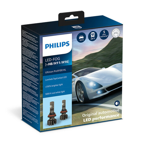 Philips H8/H11/H16 LED Nebelscheinwerfer 12/24V 11W 2 Stück