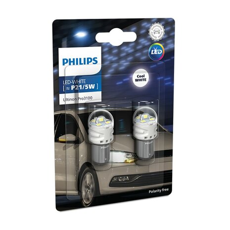Philips LED Retrofit P21/5W Weiß 12V 2 Stuks