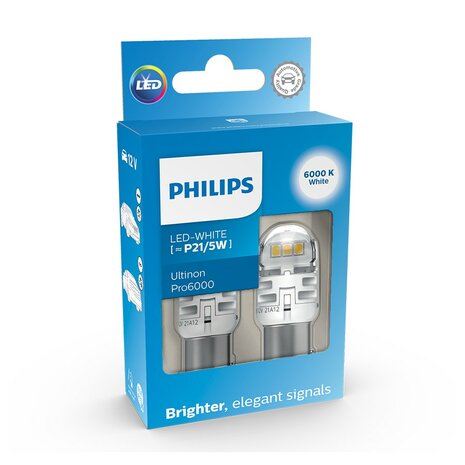 Philips P21/5W LED Retrofit Weiß BAY15d 12V 2 Stück