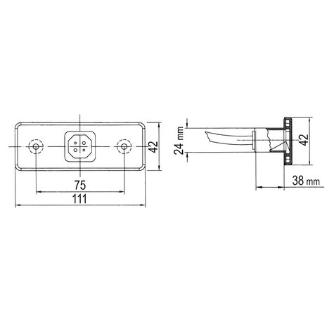 Dasteri LED-Positionsleuchtesleuchte 24V