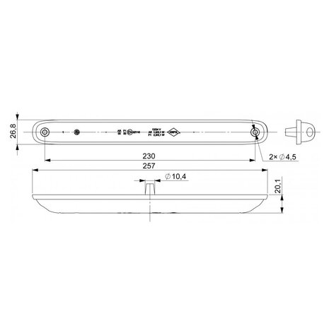 Horpol LED Nebel- Und Rückfahrscheinwerfer Slim Design LZD 2252