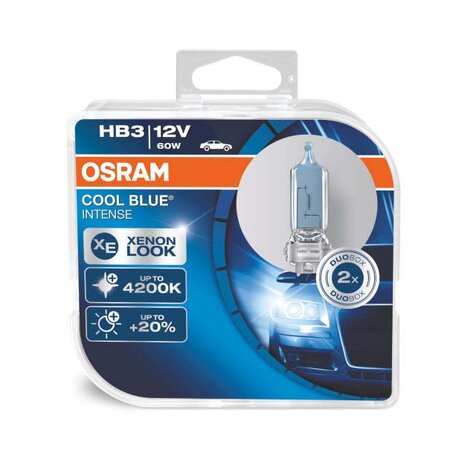 Osram HB3 Halogen Birne 12V 60W Cool Blue Intense P20d 2 Stück