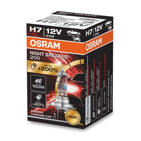 Osram H7 Halogen Birne 12V 55W PX26d Night Breaker 200