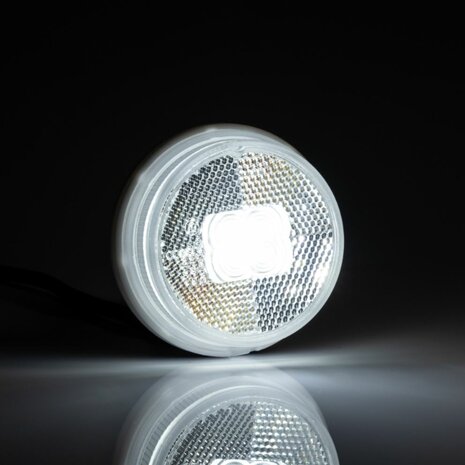 Fristom LED Positionsleuchte Rund Weiß + 0,5m Kabel