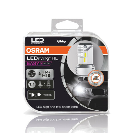 Osram H4/H19 HL Easy LED-Scheinwerferset 19W P43t/PU43t-3-1 12V
