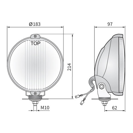 Wesem Halogen Fernscheinwerfer + LED-Ring & 2x 12V Lampe