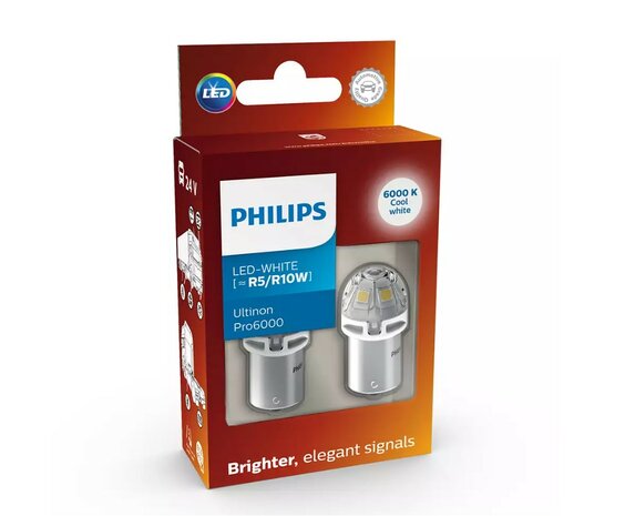 Philips R5W/R10W LED Retrofit Weiß 12/24V 2 Stück - Werkenbijlicht
