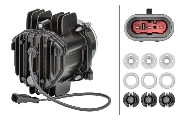 Hella Koplamp led Ø90mm 12/24V linksverkeer | 1ML 010 820-011