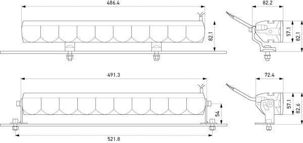 Hella Valuefit LBE480 LED Lightbar + Positionslicht | 1FE 358 154-021