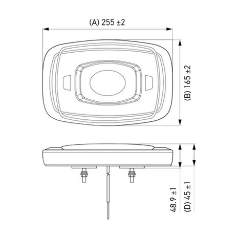 Hella LED Micro Warnbalk Magnet Orange | 2RL 014 566-221