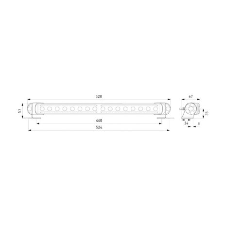 Hella LED Lightbar LB470 + Stadtlicht | 1FJ 958 140-001
