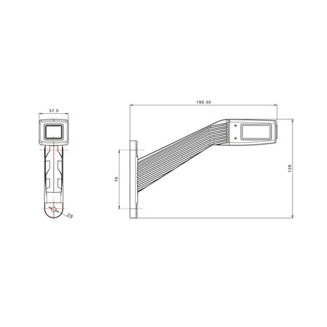 Fristom LED Begrenzungsleuchte 3-Funktionen Rechts