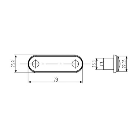 Hella LED Positionsleuchte Rot Einbau | 2XA 959 790-407