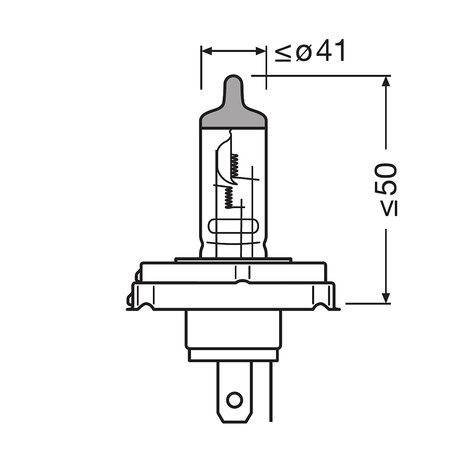 Osram R2 Halogen Birne 12V 45/40W P45t Original Line