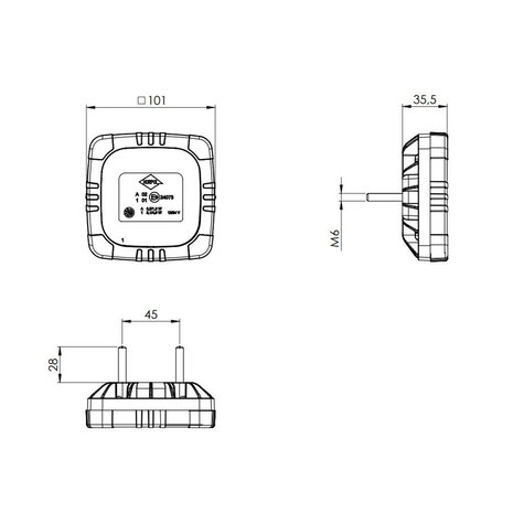 Horpol Roca LED Frontleuchte 2-Funktionen 12/24V LZD-2799